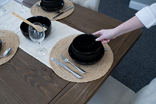 Elanze Designs Bistro Glossy Ceramic 7 inch Dinnerware Bowls Set of 4 - Perfect for Everyday uses from Pasta to Salad, Cereal to Ice cream, Ramen to Pho, Black - color: Black, style: 7 inch Cereal Salad