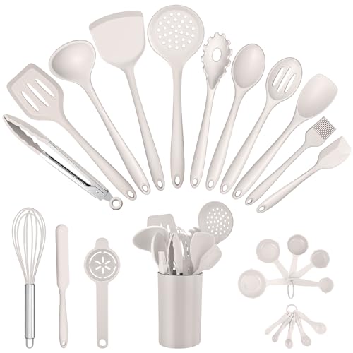 E-far Silicone Cooking Utensils Set - color: Khaki