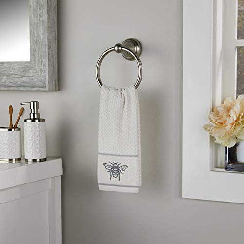SKL Home Farmhouse Bee Hand Towel Set, White 16x25 - color: Farmhouse Bee