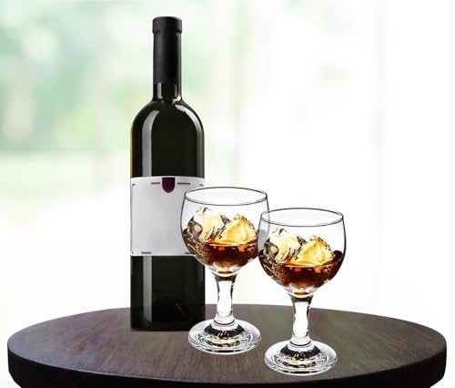 Goblet Glasses Set of 12-6 Ounce Clear Cognac Glassware - Ideal for Wine, Cocktails and Mocktails - Chic Drinking Glasses for Home, Bar and Kitchen Use