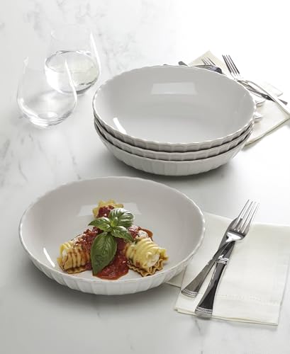 Lenox 897192 French Perle Scallop Dinner Bowls, Set of 4 - style: Dinner Bowls, Set of 4