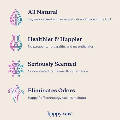 Happy Wax Odor Eliminating Scented Soy Wax Melts – Oatmeal & Honey – Pet-Safe, Non-Toxic, Perfect for Use with Wax Warmers - for Home Fragrance & Freshness - 4 oz Pouch - color: Oatmeal & Honey