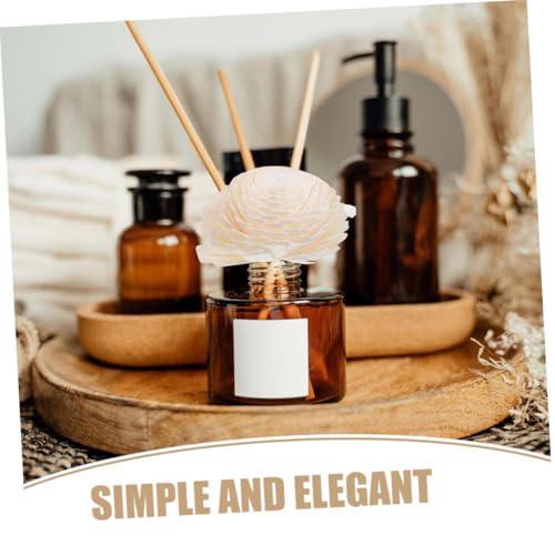 NOLITOY Diffuser Mixed Sola Flowers, Natural Material Cotton Reed Wood Flowers Decorative Refill Wood Diffuser with Rope