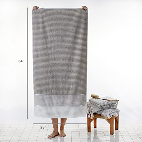 SKL Home Planet Ombre 100% Turkish Cotton Premium Bath Towel, 600 GSM, Soft & Absorbent, Taupe - color: Planet Ombre, Taupe, style: Bath Towel