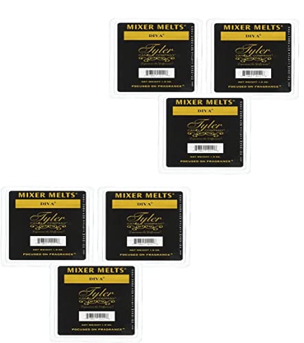 Diva Mixer Melts by Tyler Candle Set (Diva (Pack of 6)) - style: Diva (Pack of 6)