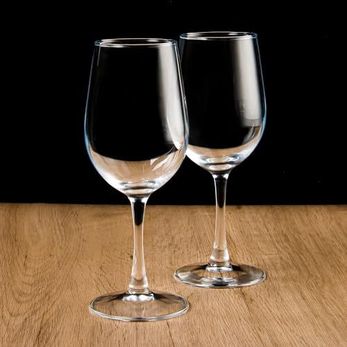 YANGNAY Wine Glasses (Set of 8, 11.5 Oz), All-Purpose Red or White Wine Glass with Stem, Durable, Dishwasher Safe - size: 8 Count (Pack of 1)