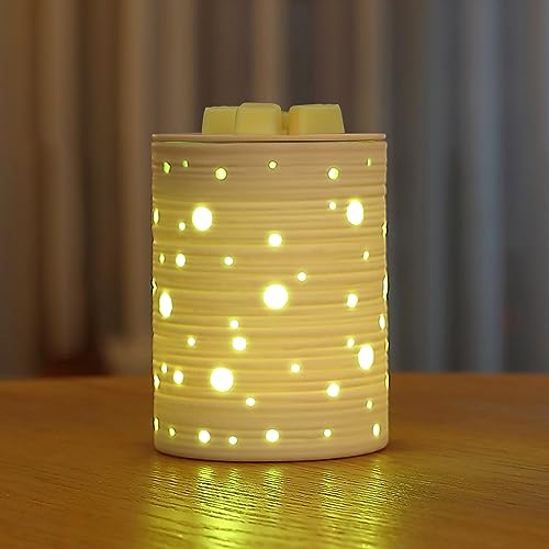 inrorans Wax Melt Warmer Ceramic Oil Burner with Timer Electric Candle Wax Melter with Led Coloful Changing Silicone Removeable Tray for Home Gifts- Starry Sky - color: Starry Sky