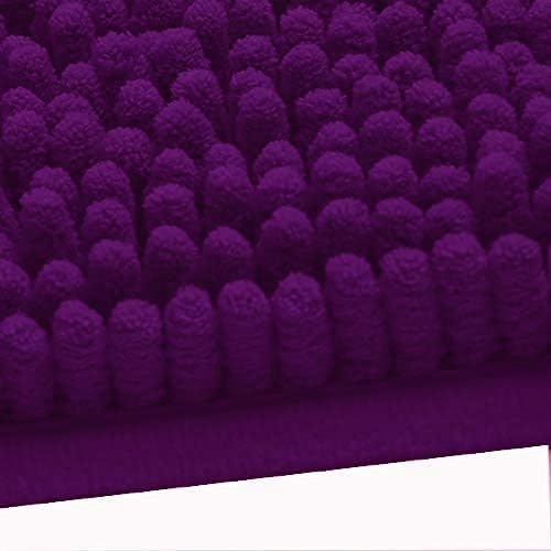 Madeals Long Bathroom Rugs Chenille Runner Bathroom Mat Kitchen Rug Purple - color: Purple, size: 20"x 46"