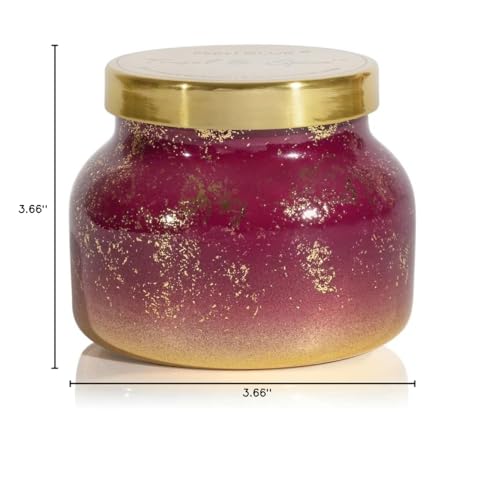 Capri Blue Glimmer Jar Candles - Luxury Holiday Scented Candles for Home - Long Lasting Soy Wax Blend - Scented Holiday & Home Decor - Tinsel & Spice Signature Petite Jar (8 oz) - size: 8 oz