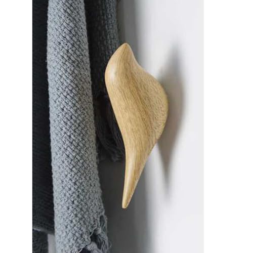Resin Bird Wall Hooks Wood Grain Bird Coat Hooks Creative Wall Mounted Birds Decorative Art Decor Hat Towel Bag Hanger Gift for Home,Living Room, Bedroom, Shop (Wood Grain)