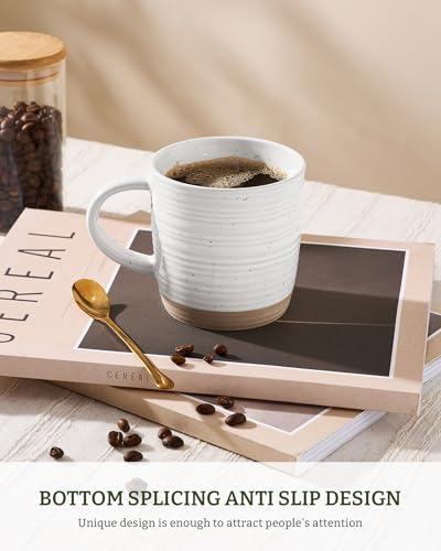 famiware Coffee Mugs Set of 4, 13 oz Mug Set, Ceramic Cup Set with Handle | Stoneware Mug for Coffee, Tea, Latte, Cappuccino, Microwave and Dishwasher Safe, Constellation Series,Polar White - color: Constellation-Polar White, size: 4 Count (Pack of 1)