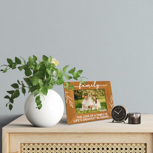 Family Gifts, Wooden Picture Frame - The Love of a Family is Life's Greatest Blessing, Gift for Dad, Mom, Grandparents, Father, From Son, Daughter, Rustic Photo Frames 4 x 6-Nature Wood Texture A2 - color: Color 03