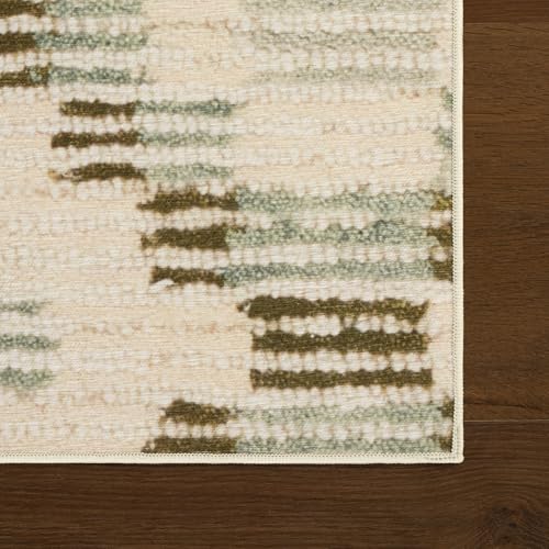 Dash & Albert Orzalla Green Diamond Washable Runner Rug, 2'6"x8' | Diamond Cove Machine Washable Rug, 2' X 3', Diamond Pattern - color: Diamond Cove Green, size: 2'6" x 8' (Runner)