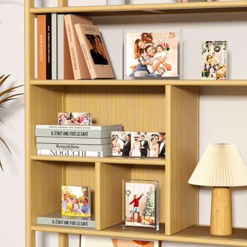 NIUBEE 8.5x11 Picture Frame, Clear Certificate Document Photo Frame | Shatterproof &Safe, 95% High Transparency, UV protection, Double-sided display Magnetic Desktop Frames for Picture Display - size: 8.5x11"(1 Pack)