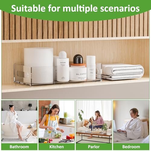 Clear Toilet Basket Tank Tray, Acrylic Bathroom Basket, Back of Toilet Organizer for Paper Storage, Anti-slip and Moisture-proof - color: Clear