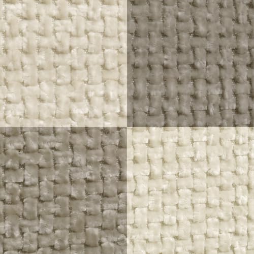 Textured Chenille Pillow Covers 20x20, Pack of 4, Light Brown | Soft textured chenille - color: Neutral Light Brown, size: 20" x 20" (Pack of 4)