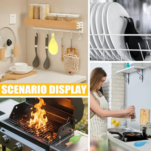 6 pcs Silicone Spoon Holders,Heat Resistant Spoon Rests Kitchen Utensils Holder for Stove Spoon Holder,Tongs,Ladles