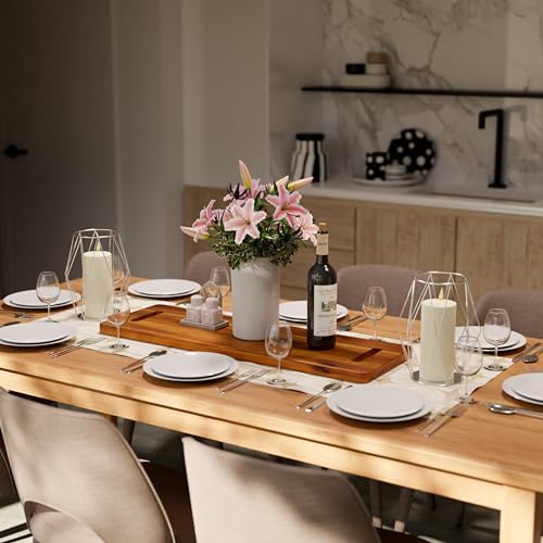 TIDITA 30" Large Acacia Wood Charcuterie Board, Built-in Handles, Raw Edge | Dual-sided Design, Extra Long Wooden Serving Cheese Boards, Rectangular Serving Platter for Meat Steak, Cracker Appetizers - color: Acacia, size: 30" x 9.8" x 1"