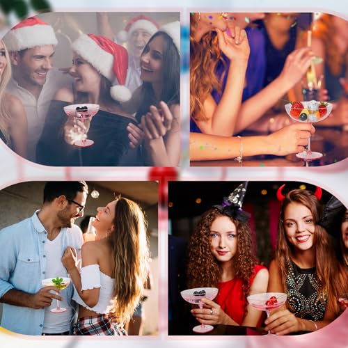 LemonRoad 24 Pcs Plastic Coupe Glasses 9 oz Disposable Martini Glasses for Cocktails, Champagne, Desserts and Espresso, Drinkware Set for Weddings, Birthday Parties, Home Bars (Pink) - color: Pink