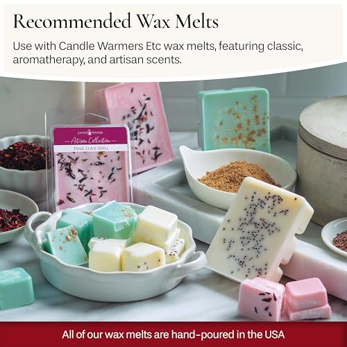 Candle Warmers ETC. Illumination Fragrance Warmer- Light-Up Warmer for Warming Scented Candle Wax Melts and Tarts or to Freshen Room, White Harmony - size: Harmony (Porcelain)