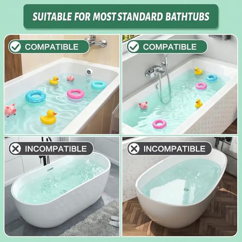 Kids Bathtub Splash Guard, Shelf & Toddler Bath Toy Tray - White | Bathtub Splash Guard PlayPad Shelf Area with Strong Suction Cups, Bathtub Ledge Guard, Fun Bath Time for Toddlers Baby - color: White