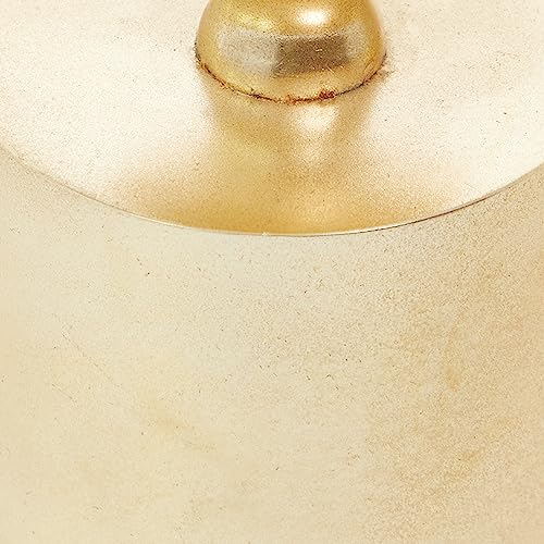 CosmoLiving by Cosmopolitan Aluminum Metal Decorative Candle Holder Pillar Candle Stand, Set of 3 Candlestick Holder 11", 9", 7" H, Gold - color: Gold