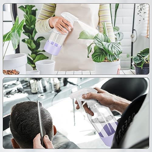Rionisor Glass Spray Bottles with Silicone Sleeve Protection, Empty 16 oz Refillable Containers, Reusable Spray Bottles with Adjustable Nozzle for Hair, Cleaning Solutions, 1 Pack Purple - color: Purple, style: 1 Pack