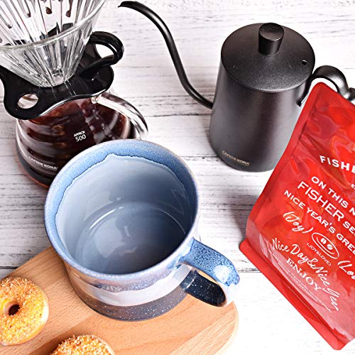 PCS 21 Oz Bosmarlin Large Stoneware Coffee Mug - color: Blue