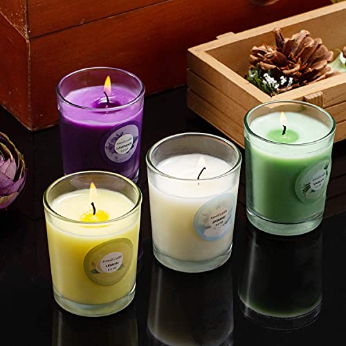 YOROXRG Scented Candles, Jasmine, Rose, Vanilla, Bergamot, fig, Lavender, Lemon, Spring,Strawberry, Rosemary, Aromatherapy Candles,Soy Wax Glass Jar Candle - 20 Pack - color: 20 Colors