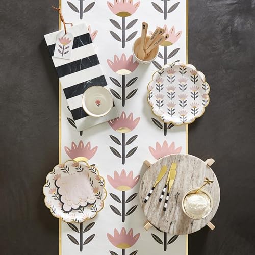Santa Barbara Design Studio Charcuterie Boards for Cheese, Meat, and Fruit Marble Board on Mango Wood Stand, 12.25" L x 10" W x 2" H, Beige - color: Beige