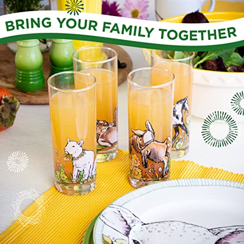 14" Oval Platter | Leaping Lambs