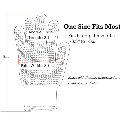 Hair Styling Heat Resistant Gloves for Women, 1 Pair | 482°F Max double-sided silicone dots mitts with elastic cuff for curling, flat irons, hair wavers, baking ovens & DIY.