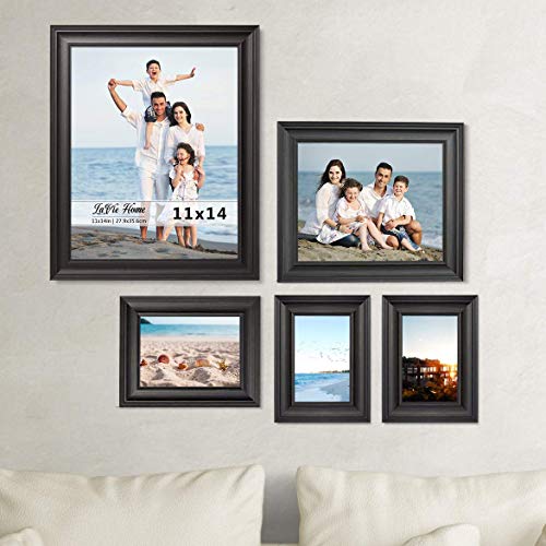 8x10 Picture Frames (3 Pack, Black) Rustic Photo Frame Set with Tempered glass for Wall Mount & Table Top Display - color: Black, size: 8x10