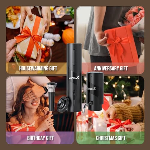 Electric Wine Set 4 | Automatic Wine Opener Dispenser Gift Set - Electric Corkscrew Opener & Auto Wine Dispenser | Ideal Housewarming Gifts