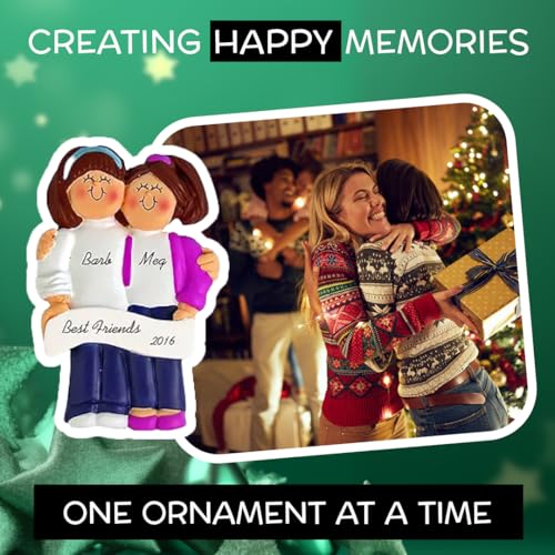Customized and Personalized Christmas Ornament - Family of 2-6 with One Pet - Add 1 of The 26 Different Dogs and Cats to Design Your Own Custom Pet Design -Made to Order (Family of 6 with 1 Pet) - size: Family of 6 with 1 Pet