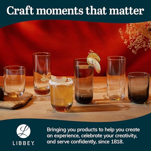 Polaris Tumbler & Rocks Drinking Glasses Set of 16, Clear Glass Cups | 16.25 oz and 12.25 oz Capacities for Water, Juice, Cocktails, and More with Dishwasher-Safe Convenience for Easy Cleanup - color: 05 - Polaris
