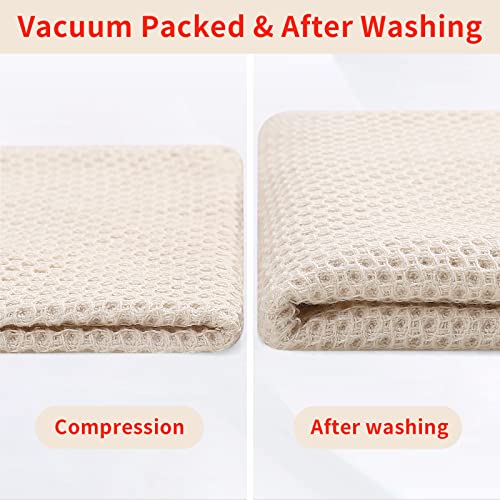 Homaxy 100% Cotton Oversized Waffle Weave Kitchen Towels 4-Pack, Beige | 20 x 28 Inches, Ultra Soft Absorbent Dish Towels, Quick Drying Large Cleaning Towels - color: Beige, size: 20 X 28 - 4 Pack