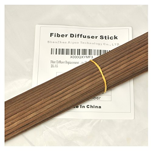 50 Pieces Fiber Reed Diffuser Replacement Refill Sticks for Aroma Fragrance (Brown, 8" x3mm) - color: Brown, size: 8"x3mm