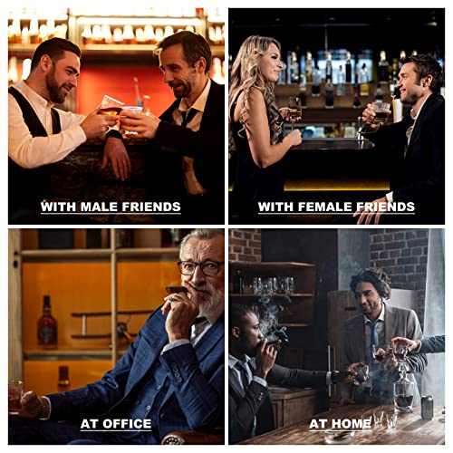 Whiskey Gifts for Men Husband, Anniversary Birthday Bourbon Gifts for Him | Fathers Day Wedding Gifts Ideas from Wife, Stainless Steel Whiskey Stones and Whiskey Glasses Set, Holiday, Groomsmen Gifts - style: Straight Glasses+Stainless Steel Stones for Hu