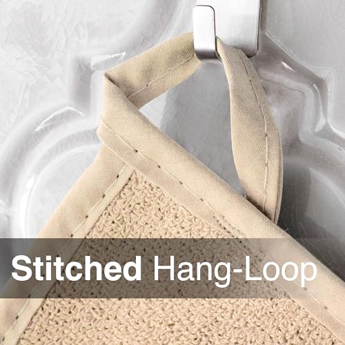 RITZ Terry Potholder & Hot Pad: Unparalleled Heat Resistant, Durable 100% Cotton – Ergonomically Designed for Optimal Grip – Easy-Care Machine Washable – 2-Pack, Latte - color: Latte, size: 2-Pack