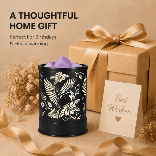 nawaza Wax Melts Warmer Scented Metal 2-in-1 Electric LED Burner Cardinal | Candle wax melter, home office decor, Christmas gift for women, grandma, mom, cardinal themed aroma decor - style: Red Bird