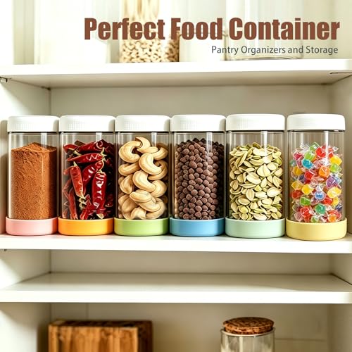 6-Pack 24oz Glass Overnight Oats Containers with Lids and Silicone Sleeves | Stackable Mason Jars Wide Mouth Meal Prep Jars for Yogurt Chia Salad Snacks Sugar - Leakproof Food Storage Jars - size: 24oz