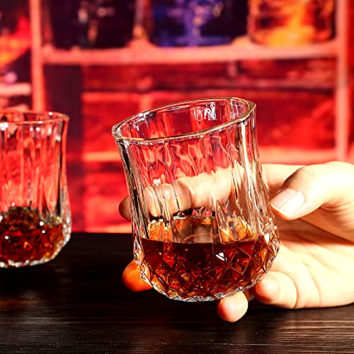 Whiskey Stones Glass Gifts Set - Bourbon Scotch Whiskey Glasses Set of 2 | 8 Granite Chilling Rocks in Premium Wood Box, Best Dsrinking Gift for Men Dad Husband Fathers Day Birthday Holiday Christmas - style: Pineapple Glasses+Granite Stones
