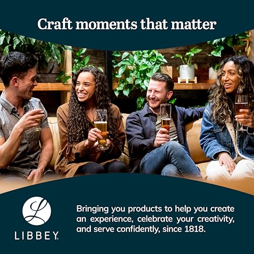 Libbey Stockholm Pilsner Beer Glasses Set of 4, 14.5oz, Tall, Slender Pint Glasses for Pilsner, Kolsch, Lager, and More, Unique Beer Gift Set - color: Pilsner 4