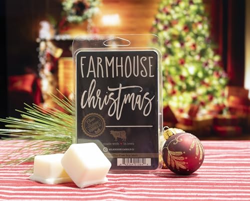 Milkhouse Farmhouse Christmas Soy Wax Melts for Wax Warmer, 5.5 oz | Clean-Burning, Premium Fragrance Oil, Made in the USA - color: Farmhouse Christmas