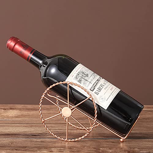 2-Piece Countertop Wine Holder - Tabletop Wine Rack (Rose Gold) - color: Rose Gold, size: 2PC