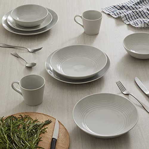 Royal Doulton Exclusively for Gordon Ramsay Maze Light Grey Salad Plate, Set of 4, 8.7"