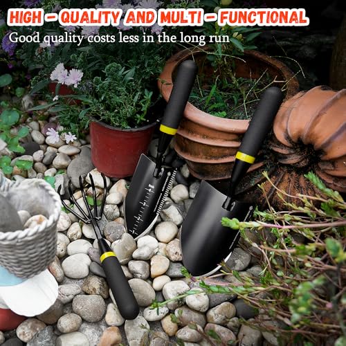 Kemaier 3-Piece Garden Tool Set, Heavy-Duty Stainless Steel Premium Tools | Effortless Digging, Precision Planting, Sharp Weeding, For Serious Gardeners And Landscapers