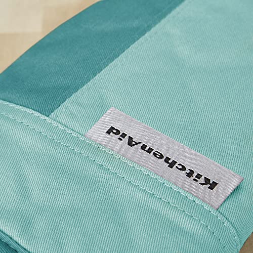 KitchenAid Beacon Two-Tone Non-Slip Mini Oven Mitt Set, Aqua Sky, 5.5"x8", 2 Piece - color: Aqua Sky