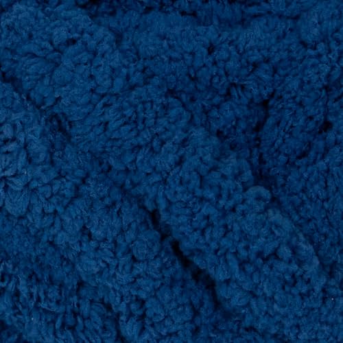 Franel Navy Blue Chunky Chenille Yarn for Hand Knitting Blanket (8 Pack, Total 64oz) - Shed-Resistant Fluffy Jumbo Yarn for Crocheting, Super Bulky Big Yarn for DIY Throw, Pre-Wound & Tangle-Free - color: 21